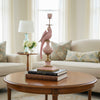 Danny's Fine Porcelain Home Decor Danny's Fine Porcelain Porcelain Left-Facing Parrot Candle Holder with Ormolu-Pink Floral