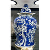Danny's Fine Porcelain Home Decor Danny's Fine Porcelain Porcelain Lidded Warrior Jar - Blue And White Plum Flower 50986