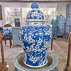 Danny's Fine Porcelain Home Decor Danny's Fine Porcelain Porcelain Lidded Warrior Jar - Blue And White Plum Flower 50986