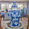Danny's Fine Porcelain Home Decor Danny's Fine Porcelain Porcelain Lidded Warrior Jar - Blue And White Plum Flower 50986