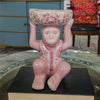 Danny's Fine Porcelain Home Decor Danny's Fine Porcelain Porcelain Monkey Figure Bowl-Pink Floral