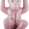 Danny's Fine Porcelain Home Decor Danny's Fine Porcelain Porcelain Monkey Figure Bowl-Pink Floral