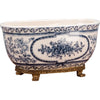 Danny's Fine Porcelain Home Decor Danny's Fine Porcelain Porcelain Oval Basin- Blue Bouquet 14093