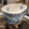 Danny's Fine Porcelain Home Decor Danny's Fine Porcelain Porcelain Oval Basin- Blue Bouquet 14093