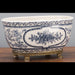 Danny's Fine Porcelain Home Decor Danny's Fine Porcelain Porcelain Oval Basin- Blue Bouquet 14093