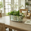 Danny's Fine Porcelain Home Decor Danny's Fine Porcelain Porcelain Oval Basin with Ormolu Handles-Green Primrose