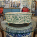 Danny's Fine Porcelain Home Decor Danny's Fine Porcelain Porcelain Oval Basin with Ormolu Handles-Green Primrose