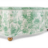 Danny's Fine Porcelain Home Decor Danny's Fine Porcelain Porcelain Oval Basin with Ormolu Handles-Green Primrose