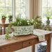 Danny's Fine Porcelain Home Decor Danny's Fine Porcelain Porcelain Oval Basin with Ormolu Handles-Green Primrose