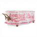 Danny's Fine Porcelain Home Decor Danny's Fine Porcelain Porcelain Oval Basin with Ormolu Handles-Pink and White Willow