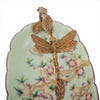 Danny's Fine Porcelain Home Decor Danny's Fine Porcelain Porcelain Oval Basket with Ormolu Handle-Floral Vine