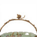 Danny's Fine Porcelain Home Decor Danny's Fine Porcelain Porcelain Oval Basket with Ormolu Handle-Floral Vine