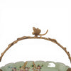 Danny's Fine Porcelain Home Decor Danny's Fine Porcelain Porcelain Oval Basket with Ormolu Handle-Floral Vine