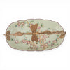 Danny's Fine Porcelain Home Decor Danny's Fine Porcelain Porcelain Oval Basket with Ormolu Handle-Floral Vine