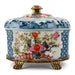 Danny's Fine Porcelain Home Decor Danny's Fine Porcelain Porcelain Oval Lidded Box with Bronze Ormolu - Garden Trellis