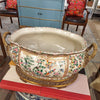 Danny's Fine Porcelain Home Decor Danny's Fine Porcelain Porcelain Oval Planter with Bronze Ormolu - Imperial Phoenix