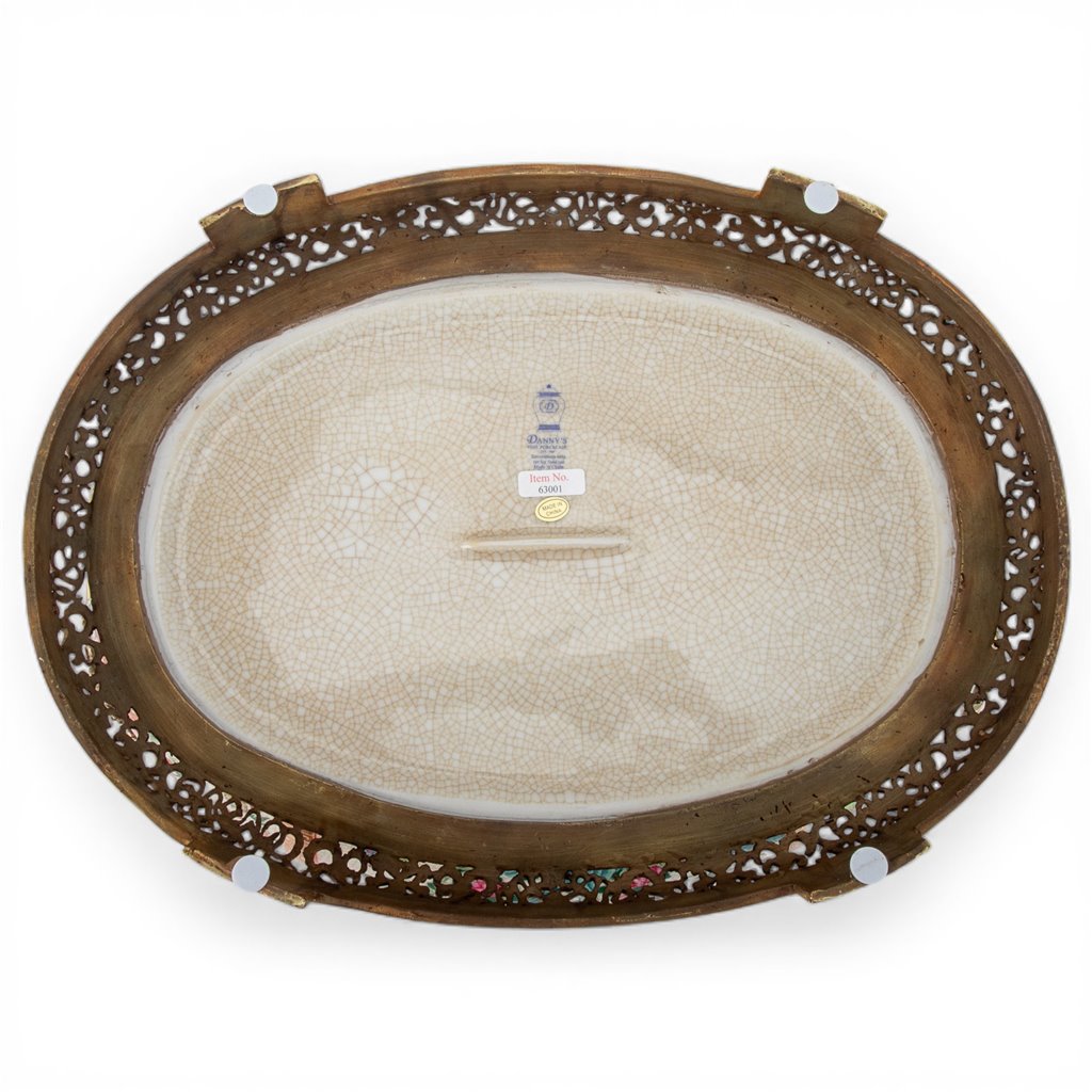 Danny's Fine Porcelain Home Decor Danny's Fine Porcelain Porcelain Oval Planter with Bronze Ormolu - Imperial Phoenix