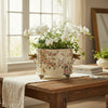 Danny's Fine Porcelain Home Decor Danny's Fine Porcelain Porcelain Oval Planter with Ormolu Dragonfly Handles-Floral Vine