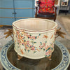 Danny's Fine Porcelain Home Decor Danny's Fine Porcelain Porcelain Oval Planter with Ormolu Dragonfly Handles-Floral Vine