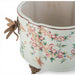 Danny's Fine Porcelain Home Decor Danny's Fine Porcelain Porcelain Oval Planter with Ormolu Dragonfly Handles-Floral Vine