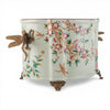 Danny's Fine Porcelain Home Decor Danny's Fine Porcelain Porcelain Oval Planter with Ormolu Dragonfly Handles-Floral Vine
