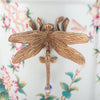 Danny's Fine Porcelain Home Decor Danny's Fine Porcelain Porcelain Oval Planter with Ormolu Dragonfly Handles-Floral Vine