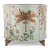 Danny's Fine Porcelain Home Decor Danny's Fine Porcelain Porcelain Oval Planter with Ormolu Dragonfly Handles-Floral Vine