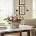Danny's Fine Porcelain Home Decor Danny's Fine Porcelain Porcelain Oval Planter with Ormolu Dragonfly Handles-Floral Vine