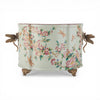 Danny's Fine Porcelain Home Decor Danny's Fine Porcelain Porcelain Oval Planter with Ormolu Dragonfly Handles-Floral Vine