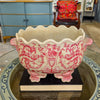 Danny's Fine Porcelain Home Decor Danny's Fine Porcelain Porcelain Oval Planter with Scroll Feet-Pink Floral