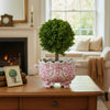 Danny's Fine Porcelain Home Decor Danny's Fine Porcelain Porcelain Oval Planter with Scroll Feet-Pink Floral