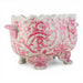 Danny's Fine Porcelain Home Decor Danny's Fine Porcelain Porcelain Oval Planter with Scroll Feet-Pink Floral