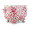 Danny's Fine Porcelain Home Decor Danny's Fine Porcelain Porcelain Oval Planter with Scroll Feet-Pink Floral
