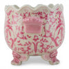 Danny's Fine Porcelain Home Decor Danny's Fine Porcelain Porcelain Oval Planter with Scroll Feet-Pink Floral