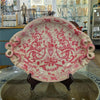 Danny's Fine Porcelain Home Decor Danny's Fine Porcelain Porcelain Oval Tray with Bow Handles-Pink Floral
