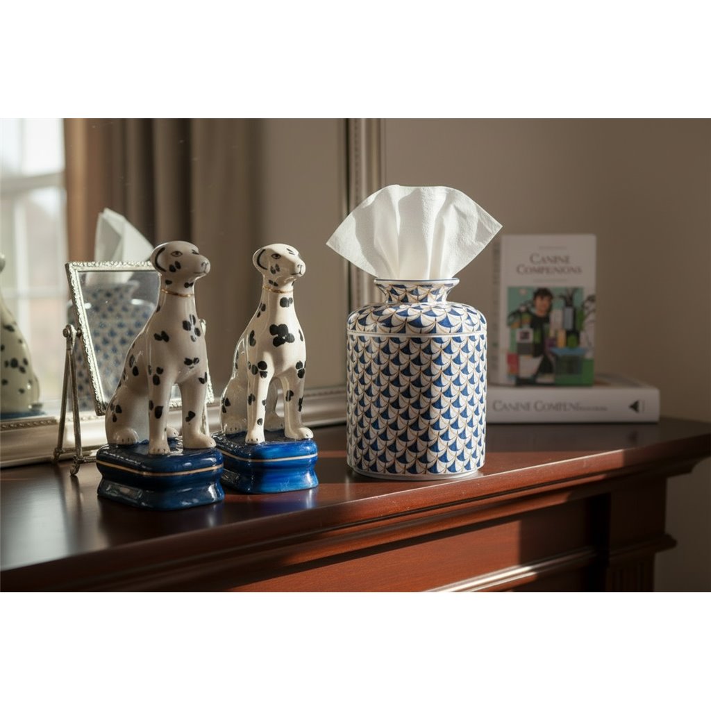Danny's Fine Porcelain Home Decor Danny's Fine Porcelain Porcelain Pair Whippet- Black Dots A Graceful Pair Fully Hand-Painted