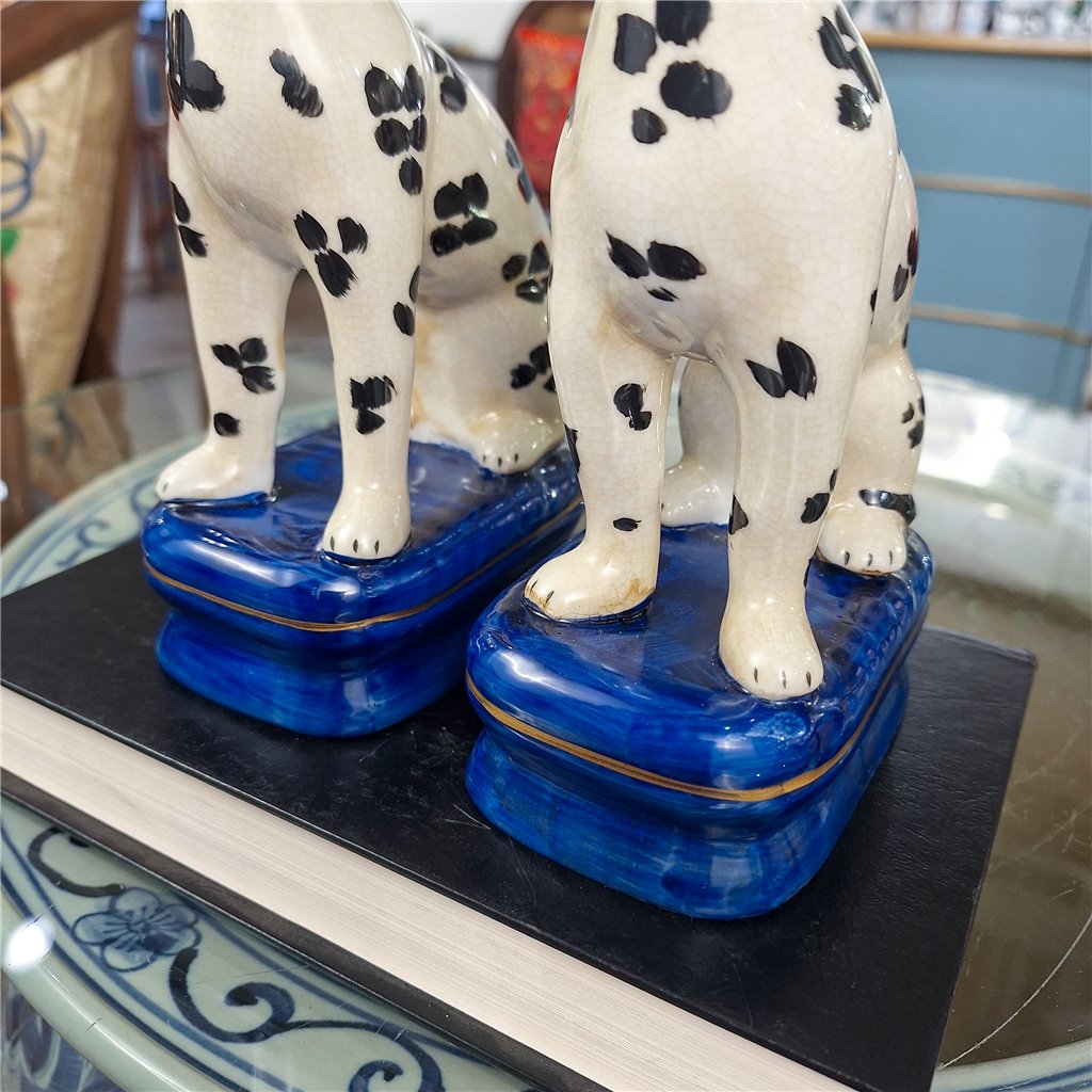 Danny's Fine Porcelain Home Decor Danny's Fine Porcelain Porcelain Pair Whippet- Black Dots A Graceful Pair Fully Hand-Painted