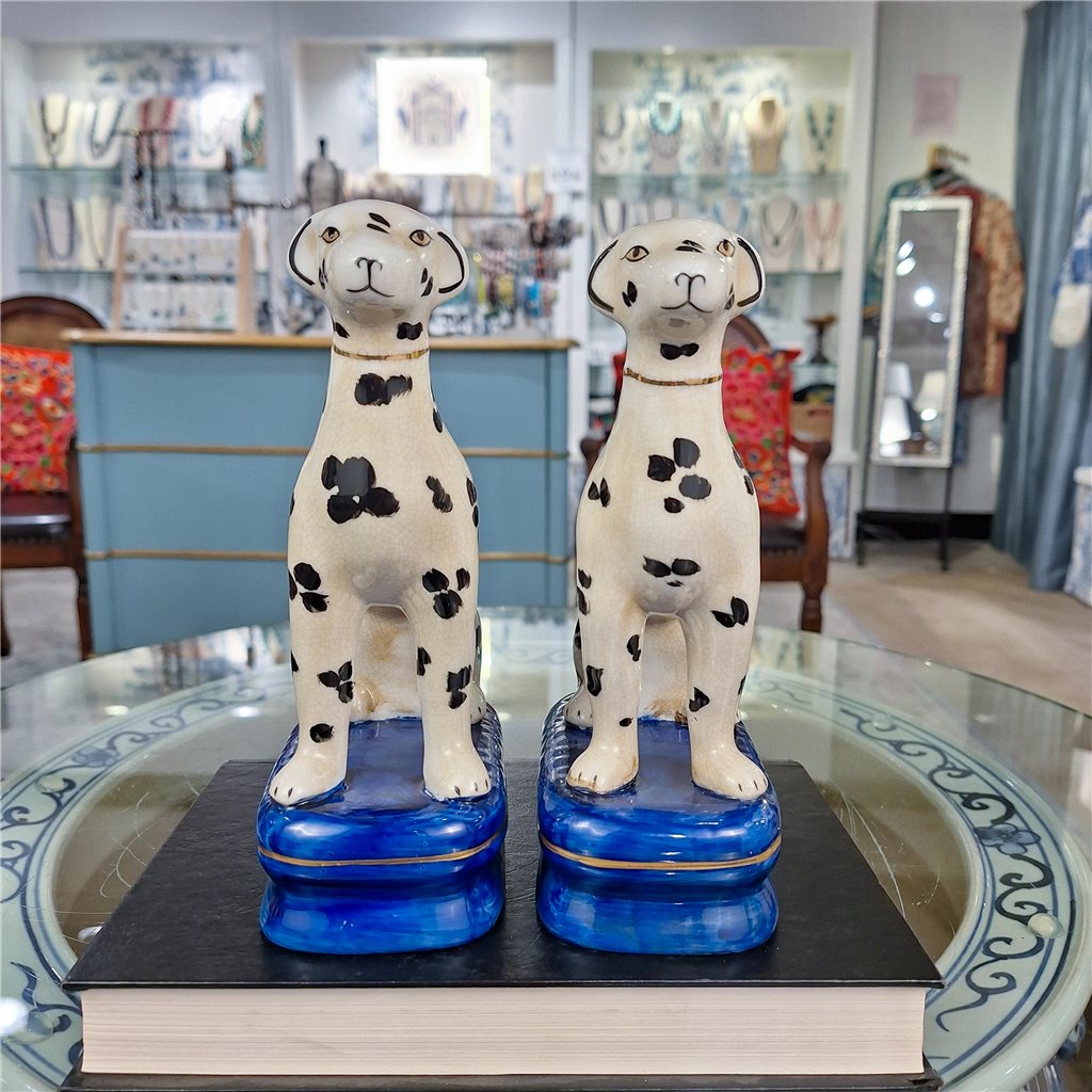 Danny's Fine Porcelain Home Decor Danny's Fine Porcelain Porcelain Pair Whippet- Black Dots A Graceful Pair Fully Hand-Painted