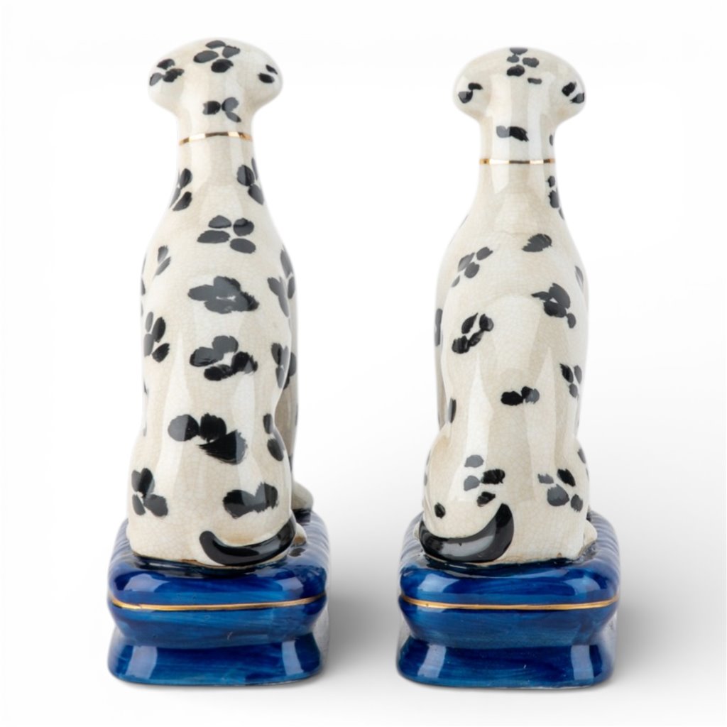 Danny's Fine Porcelain Home Decor Danny's Fine Porcelain Porcelain Pair Whippet- Black Dots A Graceful Pair Fully Hand-Painted