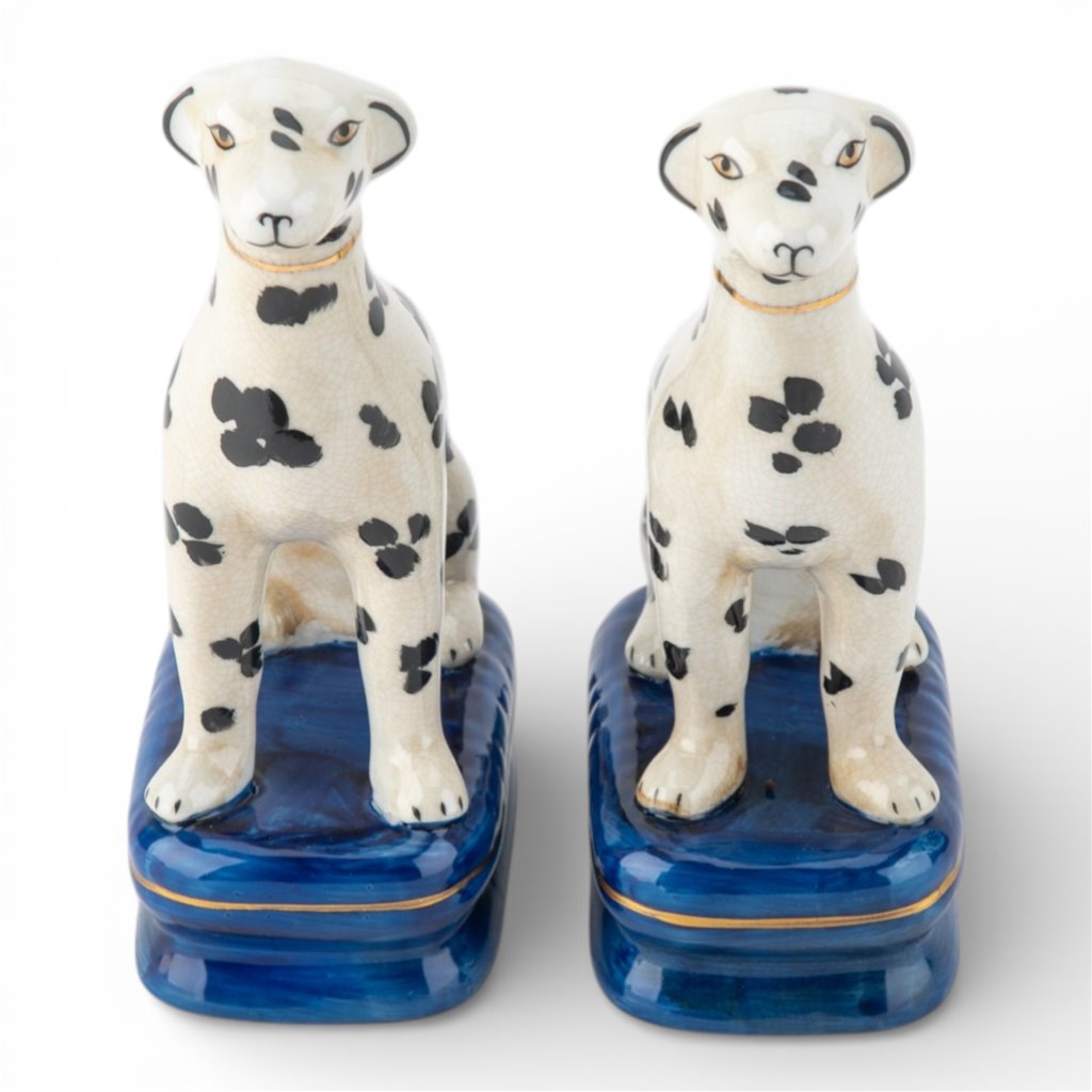 Danny's Fine Porcelain Home Decor Danny's Fine Porcelain Porcelain Pair Whippet- Black Dots A Graceful Pair Fully Hand-Painted