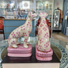 Danny's Fine Porcelain Home Decor Danny's Fine Porcelain Porcelain Pair Whippet- Pink Dots A Graceful Pair Fully Hand-Painted