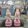 Danny's Fine Porcelain Home Decor Danny's Fine Porcelain Porcelain Pair Whippet- Pink Dots A Graceful Pair Fully Hand-Painted