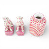 Danny's Fine Porcelain Home Decor Danny's Fine Porcelain Porcelain Pair Whippet- Pink Dots A Graceful Pair Fully Hand-Painted