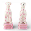 Danny's Fine Porcelain Home Decor Danny's Fine Porcelain Porcelain Pair Whippet- Pink Dots A Graceful Pair Fully Hand-Painted