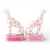 Danny's Fine Porcelain Home Decor Danny's Fine Porcelain Porcelain Pair Whippet- Pink Dots A Graceful Pair Fully Hand-Painted