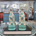 Danny's Fine Porcelain Home Decor Danny's Fine Porcelain Porcelain Pair Whippet- Teal Dots A Graceful Pair Fully Hand-Painted
