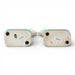 Danny's Fine Porcelain Home Decor Danny's Fine Porcelain Porcelain Pair Whippet- Teal Dots A Graceful Pair Fully Hand-Painted