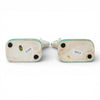 Danny's Fine Porcelain Home Decor Danny's Fine Porcelain Porcelain Pair Whippet- Teal Dots A Graceful Pair Fully Hand-Painted