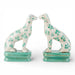 Danny's Fine Porcelain Home Decor Danny's Fine Porcelain Porcelain Pair Whippet- Teal Dots A Graceful Pair Fully Hand-Painted