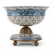 Danny's Fine Porcelain Home Decor Danny's Fine Porcelain Porcelain Pierced Pedestal Bowl with Bronze Ormolu - Blue Scroll